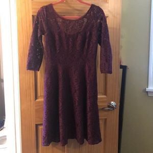 Cranberry lace White House Black Market dress